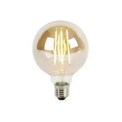 E27 3-staps dimbare LED lamp G95 smoke glas 5W 380 lm 2200K