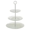 Etagere glas - 3-laags - 35 cm - metaal en glas - serveerplateau
