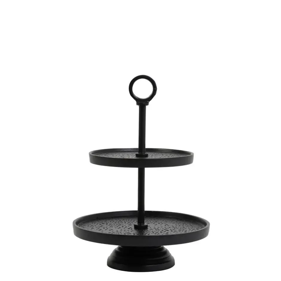 Etagère Lutek - Zwart - 2 Laags