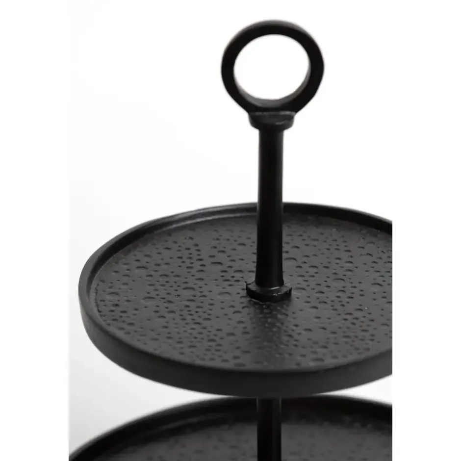 Etagère Lutek - Zwart - 2 Laags