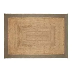 Eva Interieur Vloerkleed Jute - Naturel/Groen - 140x190
