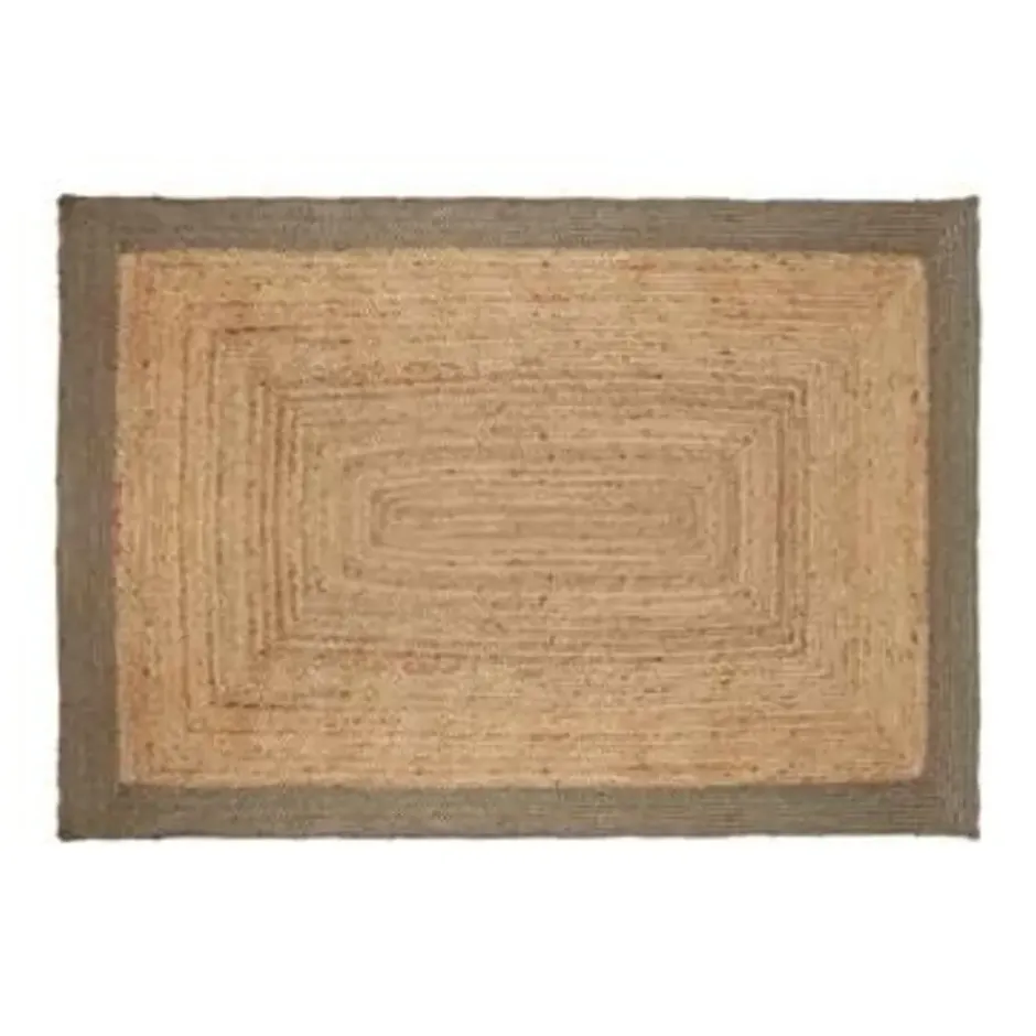 Eva Interieur Vloerkleed Jute - Naturel/Groen - 140x190
