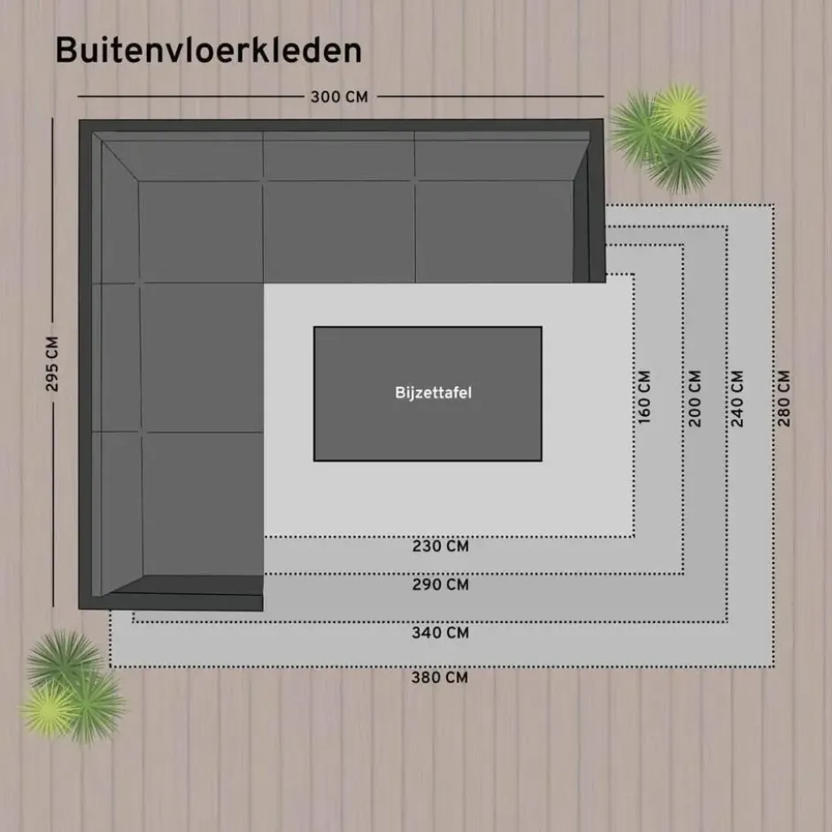 Eva Interior Buitenkleed Roest Frost - 340 x 240 cm