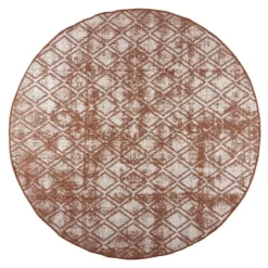 Eva Interior Buitenkleed Rond Frost - Roest - dubbelzijdig 200cm