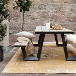 EVA Interior buitenkleed Sage geel/okergeel - 340 x 240 cm