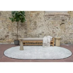 EVA Interior ovaal buitenkleed Dahl zwart - 340 x 240 cm