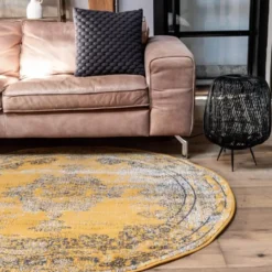 EVA Interior Vloerkleed Bloom - Geel 235 cm - (XL)