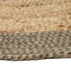 EVA Interior Vloerkleed Jute Rond - Naturel/Groen - 180 Ø