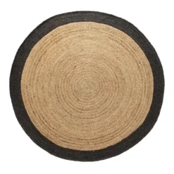 EVA Interior Vloerkleed Jute Rond - Naturel/Antraciet - 160 Ø