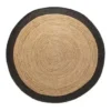 EVA Interior Vloerkleed Jute Rond - Naturel/Antraciet - 120 Ø