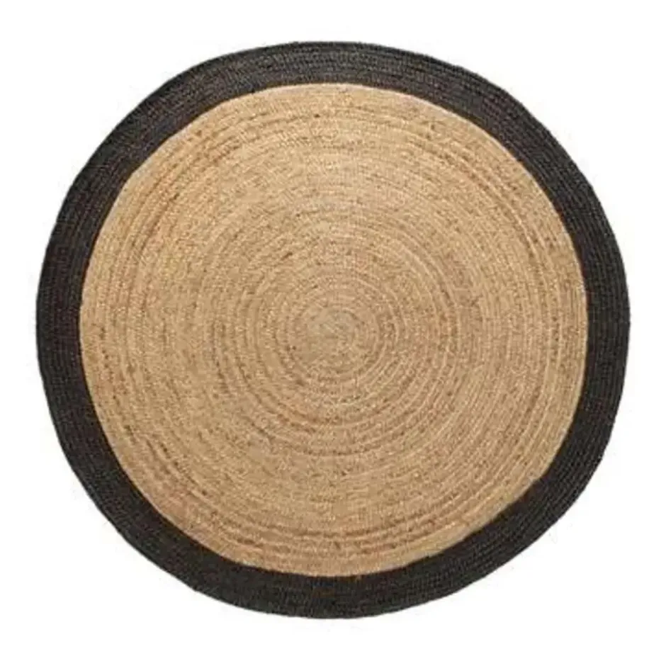 EVA Interior Vloerkleed Jute Rond - Naturel/Antraciet - 120 Ø