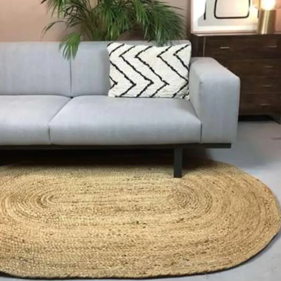 EVA Interior vloerkleed ovaal jute - naturel - 240 x 150 cm