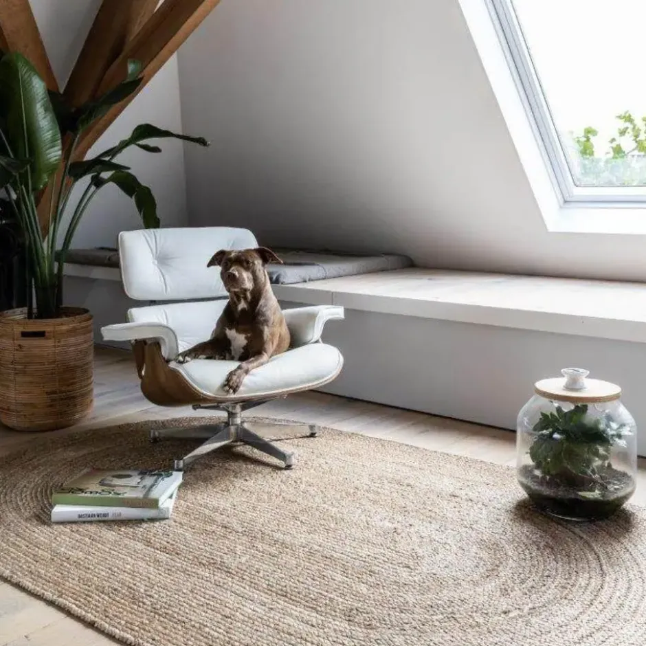 EVA Interior vloerkleed ovaal jute - naturel - 240 x 150 cm