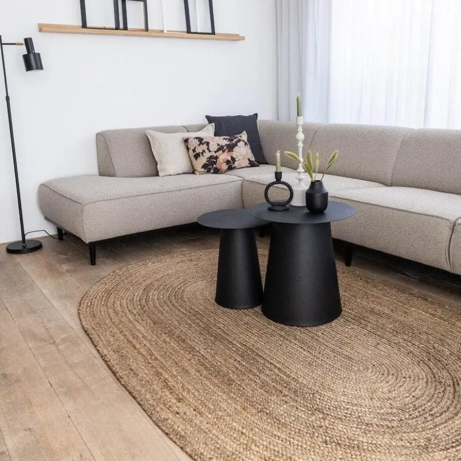 EVA Interior vloerkleed ovaal jute - naturel - 240 x 150 cm