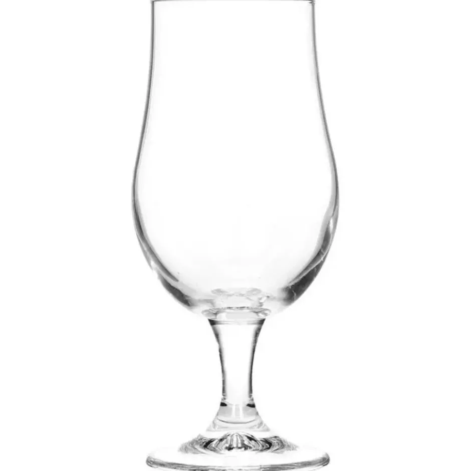 Excellent Houseware Bierglazen op voet - 4x- glas - speciaal bier