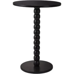 Excellent houseware bijzettafel liva - zwart - H50 x D35 cm