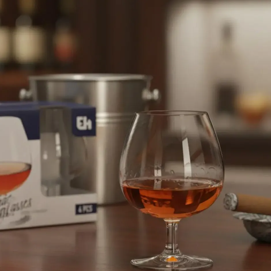 Excellent Houseware Cognac glazen - 4x stuks - glas - 350 ml