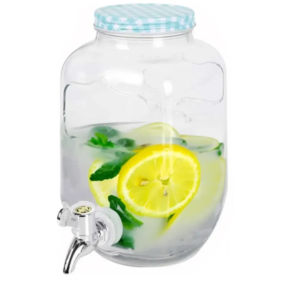 Excellent Houseware Drankdispenser/limonadetap - glas - 4 liter
