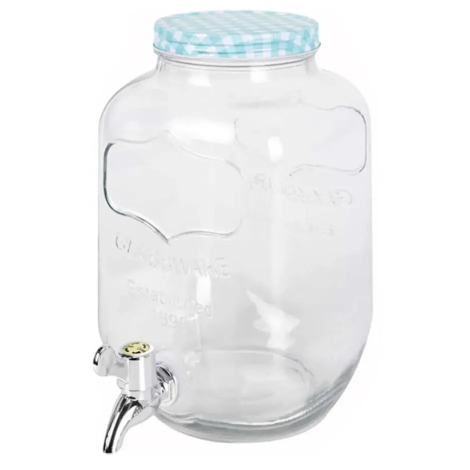 Excellent Houseware Drankdispenser/limonadetap - glas - 4 liter