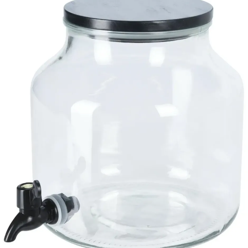 Excellent Houseware Drank dispenser Beverages Tap - 5.2 Liter - glas