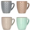 Excellent Houseware Koffiekopjes - 4x - multi-kleur -200 ml