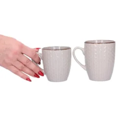 Excellent Houseware Koffiekopjes - 4x - multi-kleur -200 ml