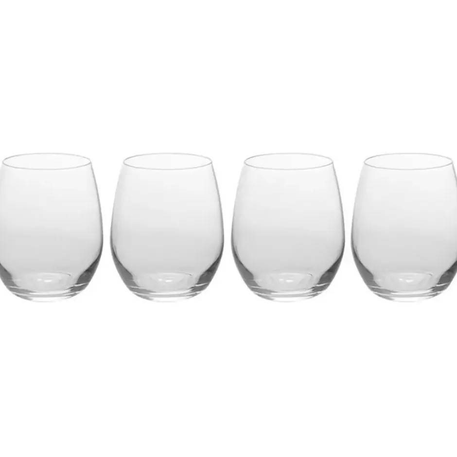 Excellent Houseware luxe sap/waterglazen - 4x stuks - 390 ml