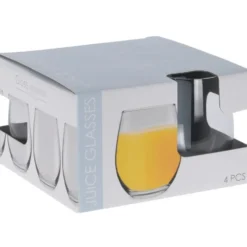Excellent Houseware luxe sap/waterglazen - 4x stuks - 390 ml