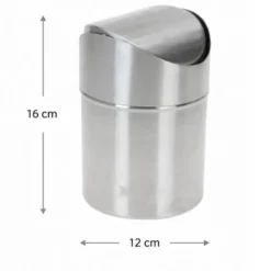 Excellent Houseware Mini prullenbakje met klepdeksel - 1.3L