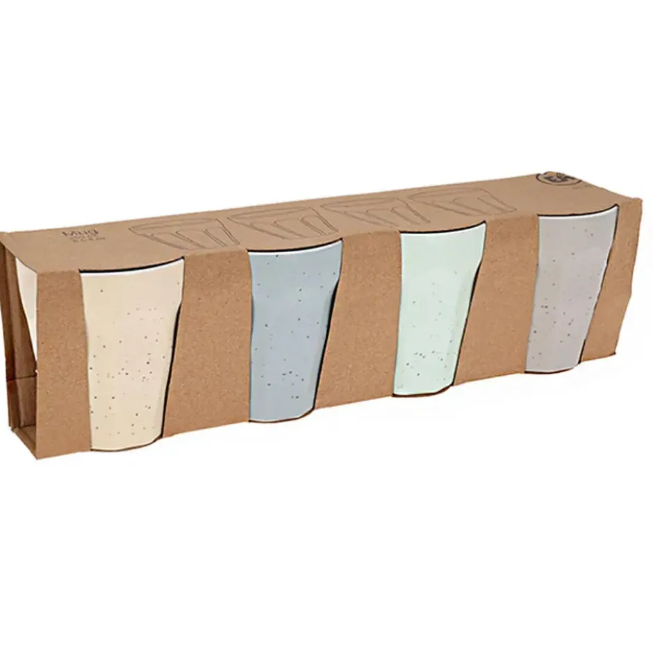 Excellent Houseware Thee/koffie mokken - 4x - porselein - 250 ml