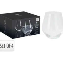 Excellent Houseware Tumbler glazen - 400 ml - 4x stuks
