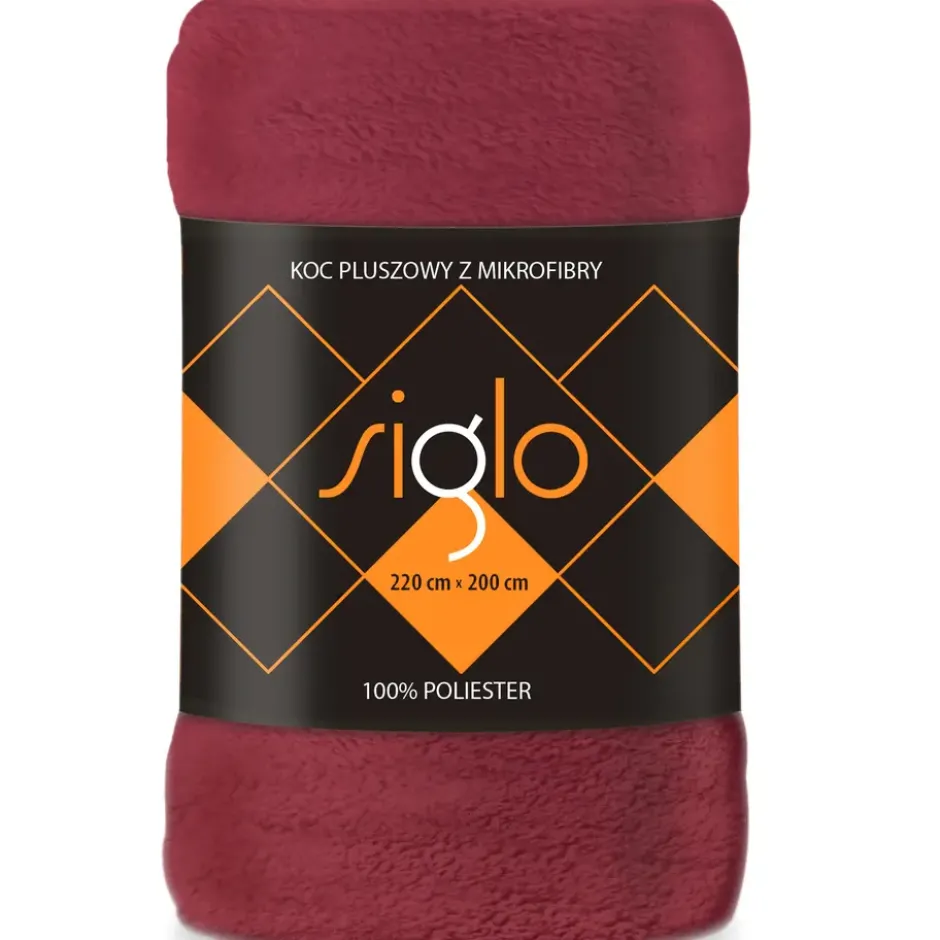 Faro Fleeceplaid, Bordeaux - 220 x 200 cm - Polyester