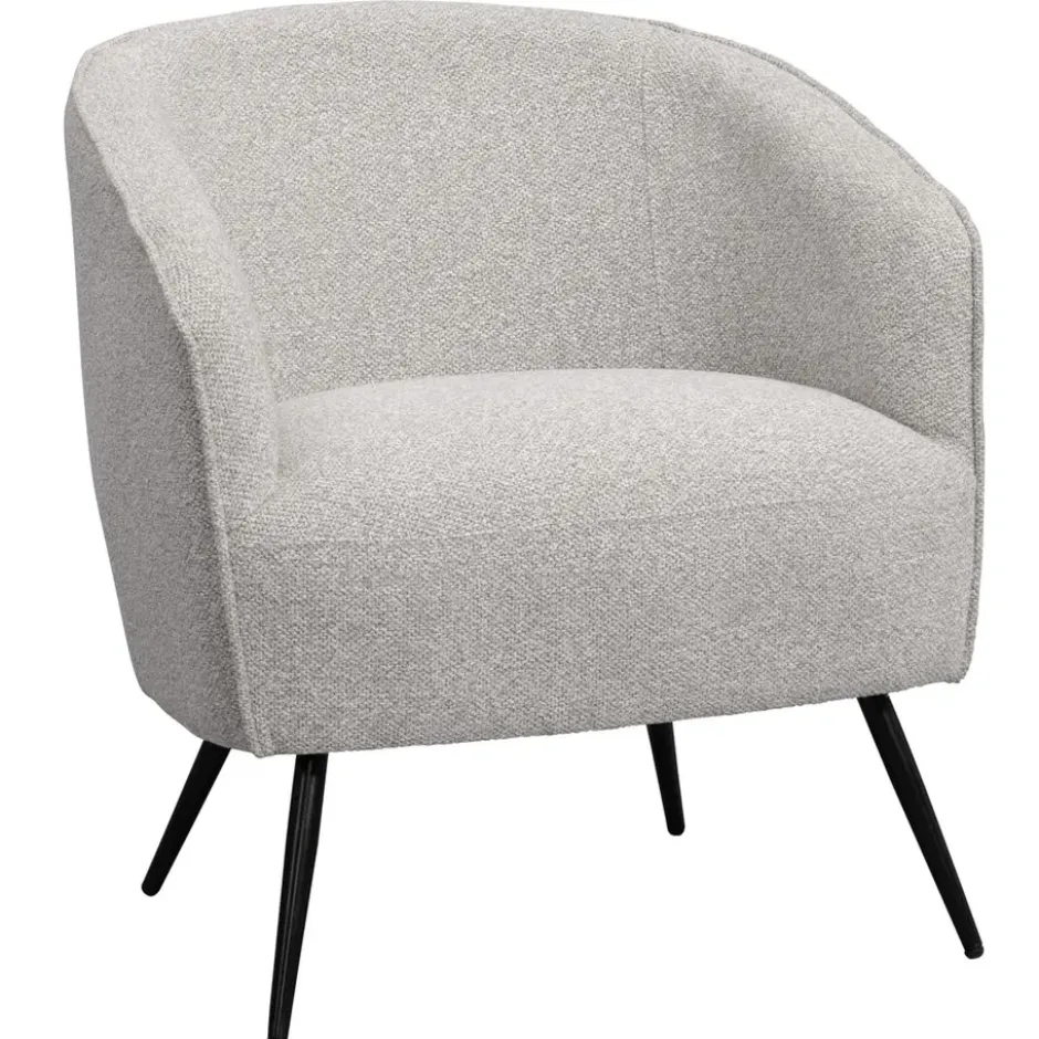 Fauteuil Carlton - bouclé stof - lichtgrijs