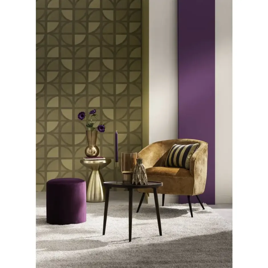 Fauteuil Carlton - stof - bruin