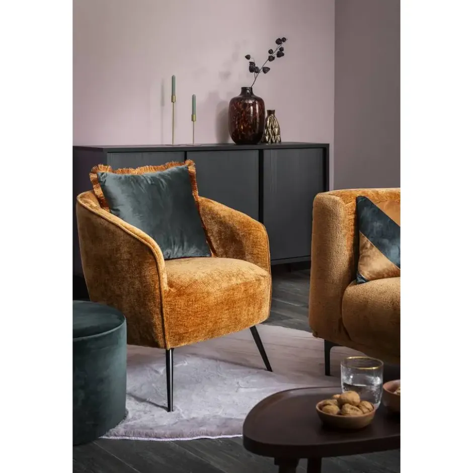 Fauteuil Carlton - stof - bruin