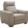 Fauteuil James - lederlook - zilvergrijs