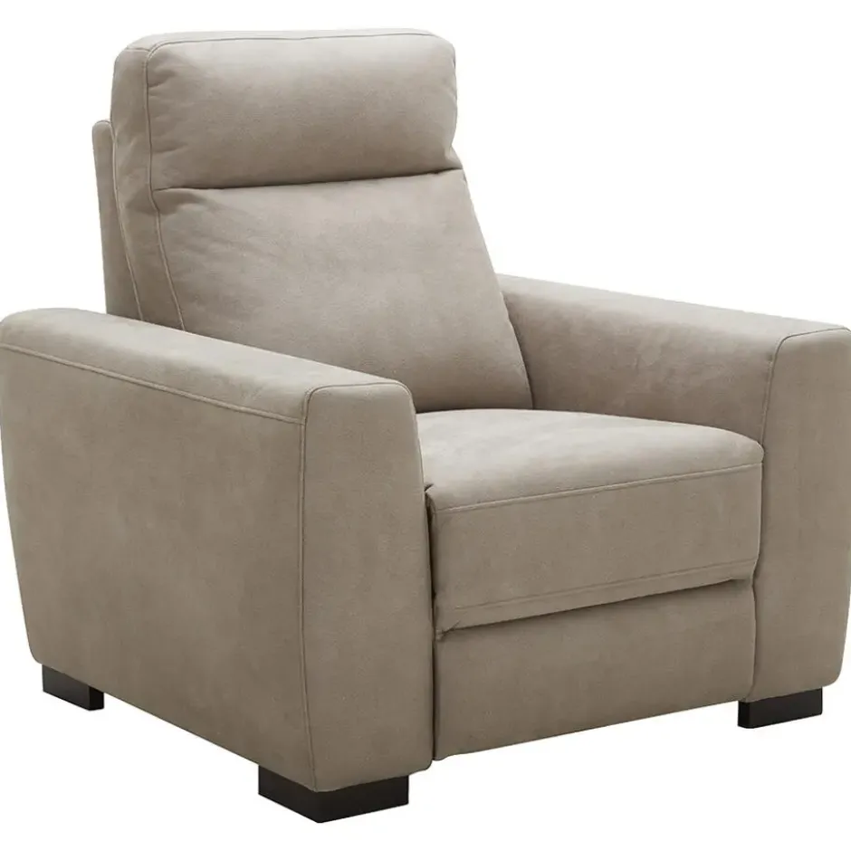 Fauteuil James - lederlook - zilvergrijs