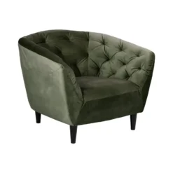 Fauteuil Thyrza - fluweel - groen