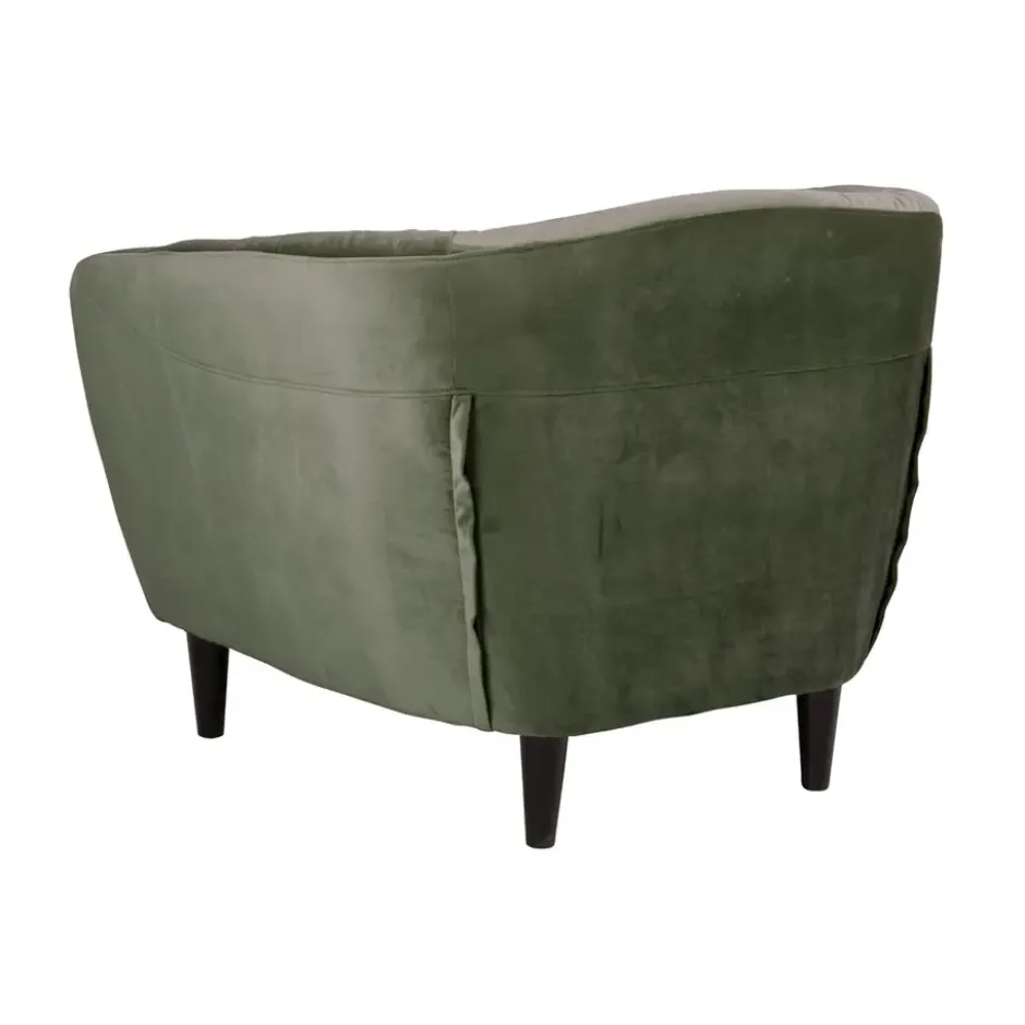 Fauteuil Thyrza - fluweel - groen