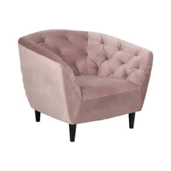 Fauteuil Thyrza - fluweel - oudroze