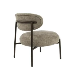 Fauteuil Zand Stof - Zithoogte 41cm - Round