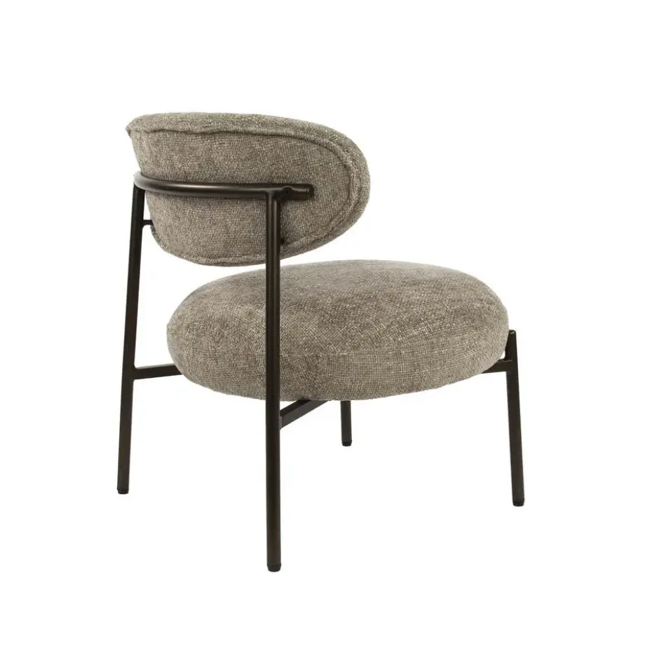 Fauteuil Zand Stof - Zithoogte 41cm - Round