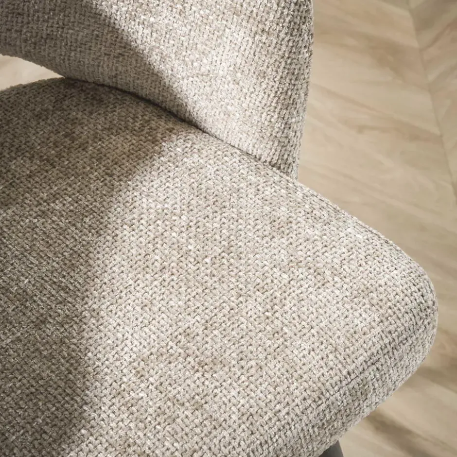 Fauteuil Zand Stof - Zithoogte 41cm - Round