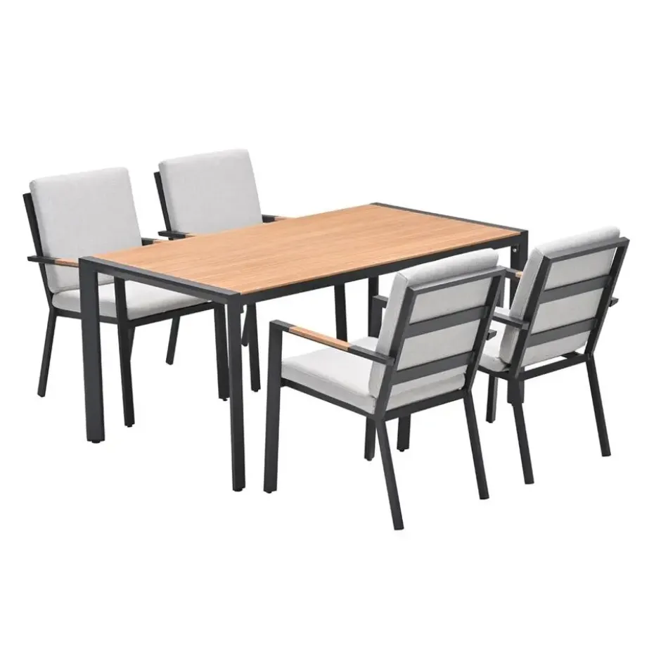 Felini 5-delige tuinset - 4 stoelen / tuintafel - Garden Impressions