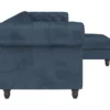 Felix - 3-zits slaapbank in blauw fluweel