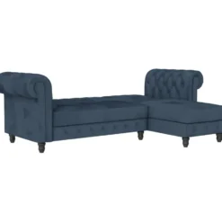 Felix - 3-zits slaapbank in blauw fluweel
