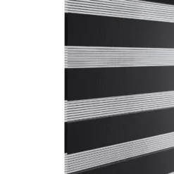 Fenstr duo-rolgordijn zwart - 80x190 cm
