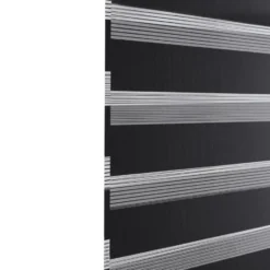 Fenstr duo-rolgordijn zwart - 100x190 cm