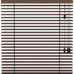 Fenstr houten jaloezie Oslo 50mm - donker bruin (30402)