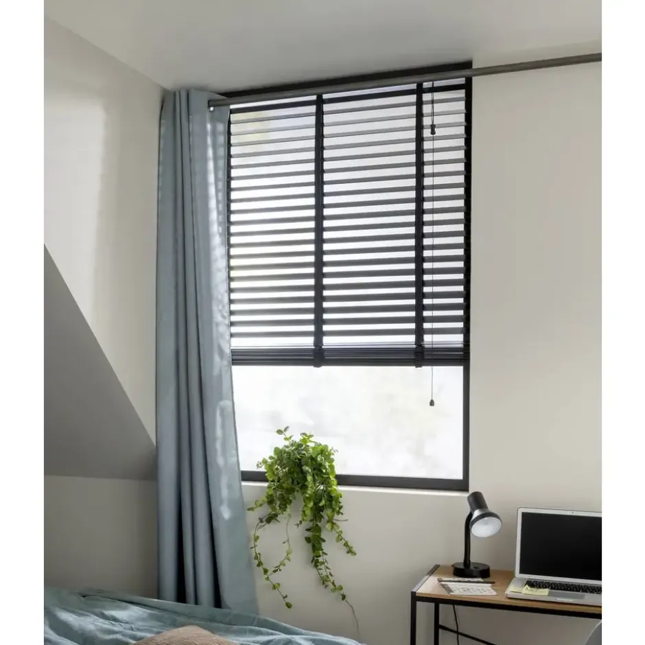 Fenstr jaloezie hout 50 mm zwart - 60x180 cm